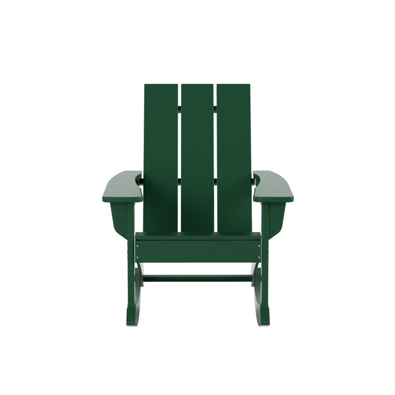 Chaise berçante d'extérieur en plastique Joubert, Vert foncé