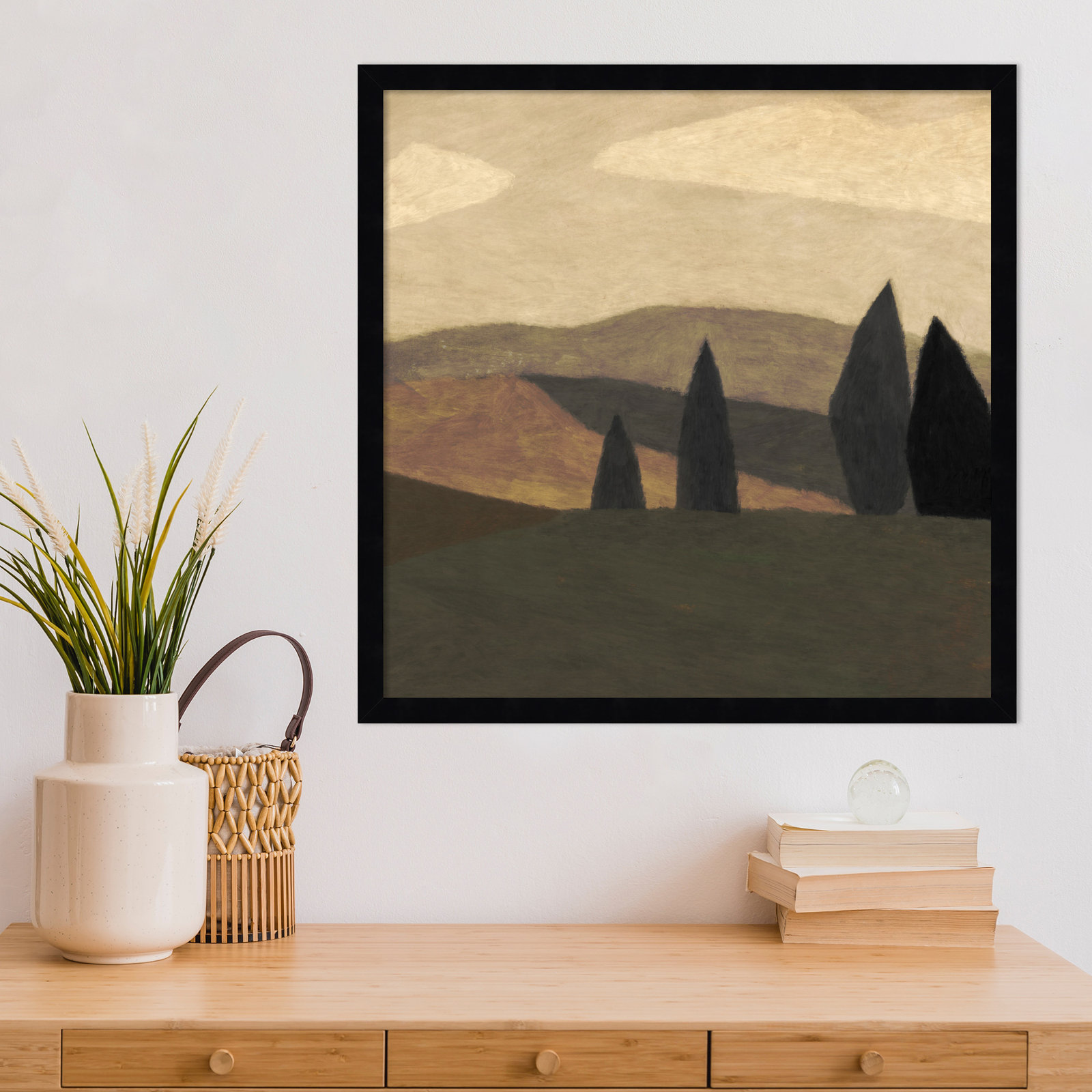 Paysage 2 Print by Dan Hobday, Black, 21" H x 21" W