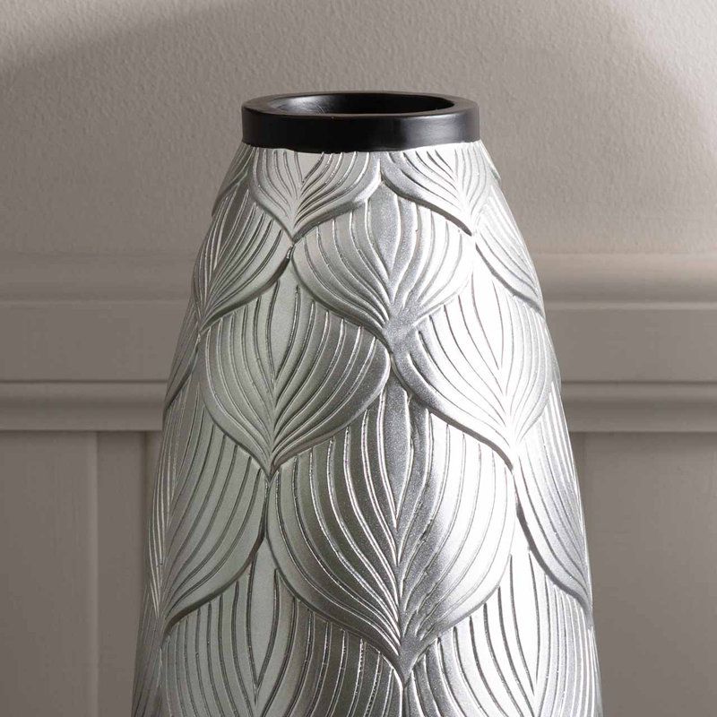 Table Vase For Living Room Furniture, Luxury Decoration Vase with Silver Finish