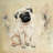 Small pug dog - 20"x20" Throw pillow cover - Poly twill - Print on demand-88946253-88946254