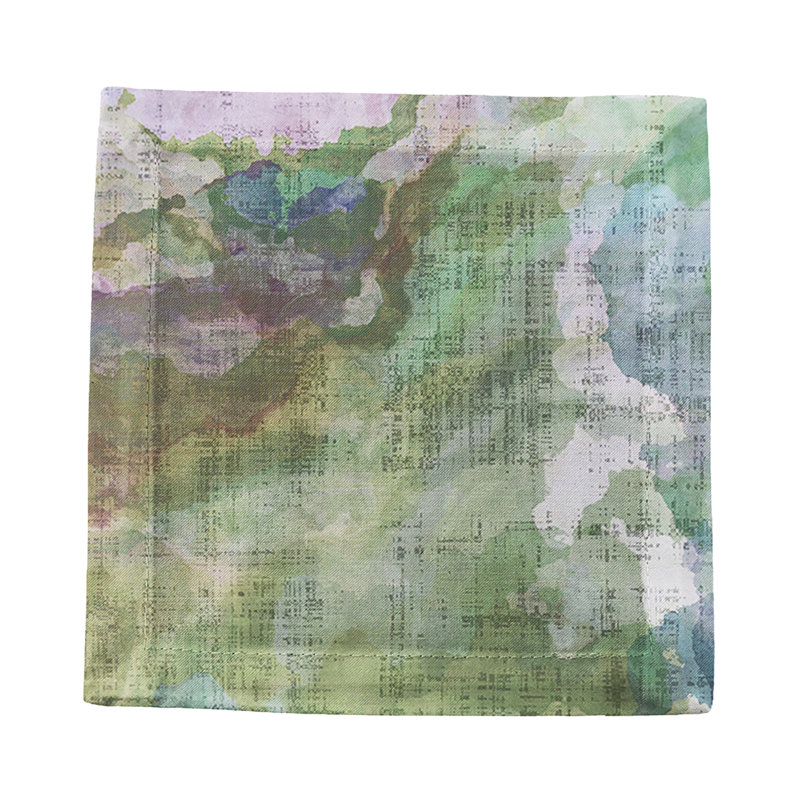 Impressionism Cotton Sateen Cocktail Napkins, Richesse