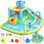 Glissade d'eau de 13 pi x 12 pi pour enfants 3-12, glissade gonflable 12-en-1 Bouncer Blast, château gonflable avec glissade, mur d'escalade, piscine, gonflables pour la cour extérieure
