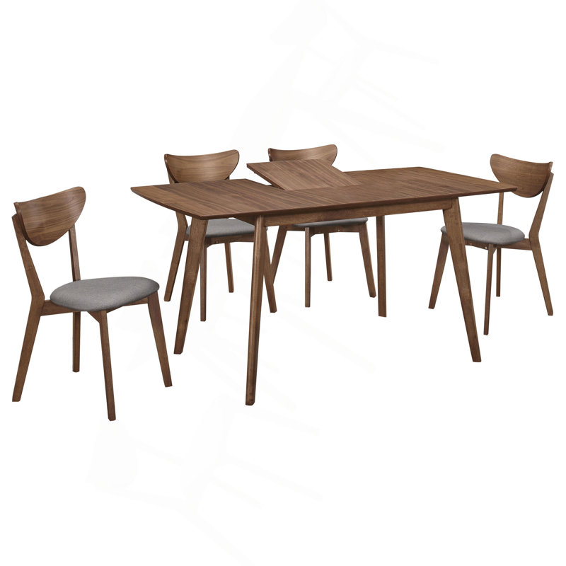 Grey And Natural Walnut Dining Set