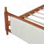 Grand lit plateforme tapissier avec tête de lit capitonnée à boutons, lit de ferme avec tête de lit et pied de lit