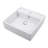 White Ceramic Square Vessel Bathroom Sink with Overflow-6331088