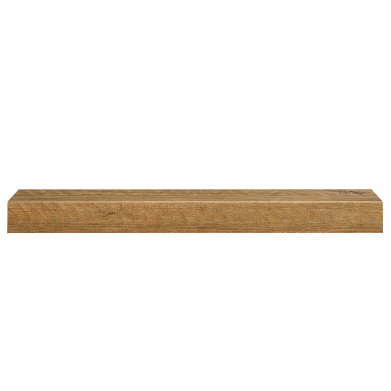 Camden Rustic Fireplace Shelf Mantel, 60", Medium Wood