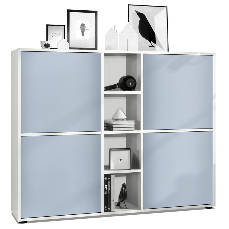 Mcbryde 130.5cm Sideboard, Matte White/Denim