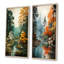 «Autumn Forest Collage», ensemble de 2 reproductions d'art sur toile-551885736-551885741