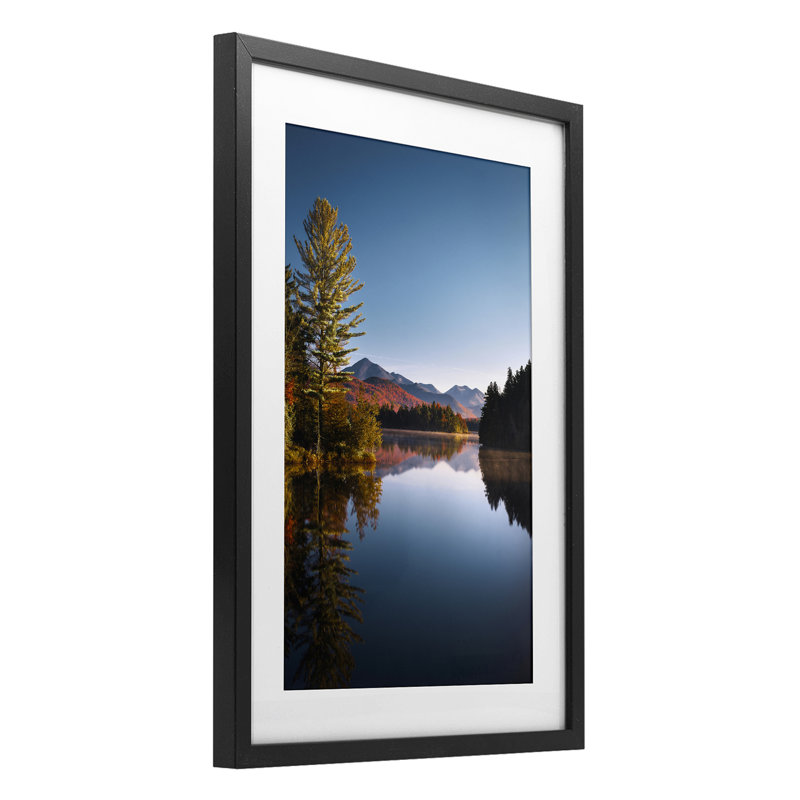 «Autumn Morning Wilderness», reproduction sous verre encadrée, conception par Jonathan Zahaurek, H 20 po x l 14 po