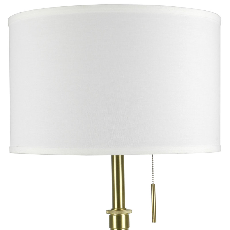 Lampe de table trépied réglable, Or brossé / blanc doux