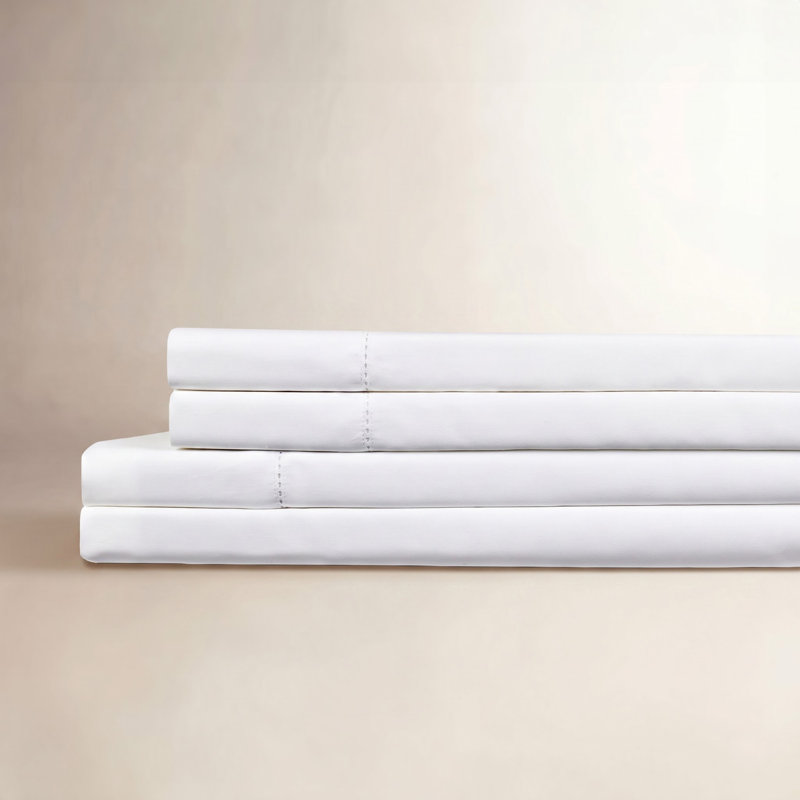 Barbe Sheet Set, Cal.King Sheet Set+Fitted Sheet+2Pillowcases, White