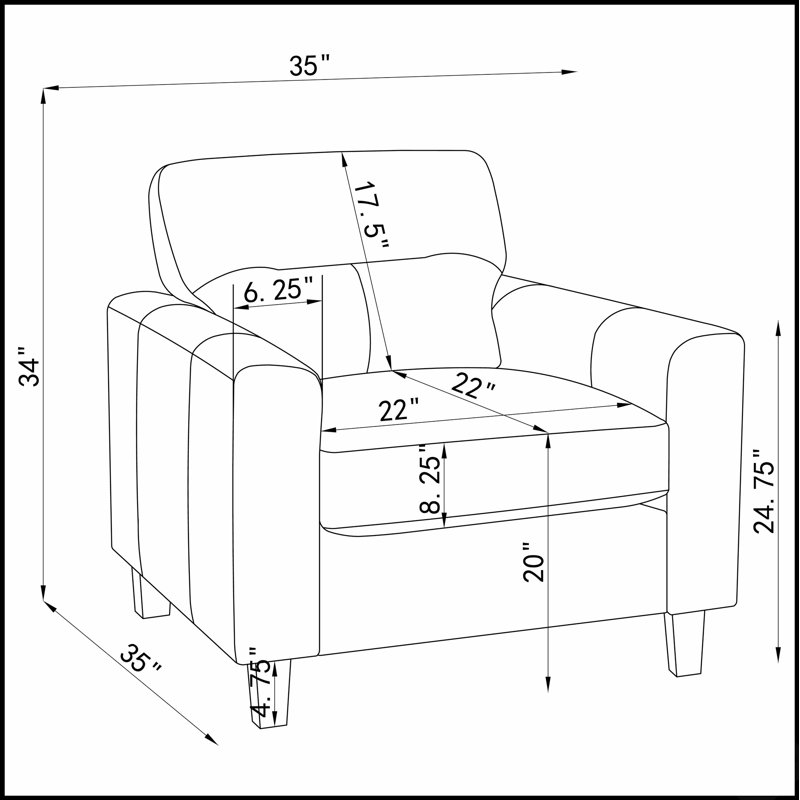 Fauteuil d'appoint élégant en similicuir noir avec accoudoirs droits, parfait pour les espaces de vie modernes et contemporains.