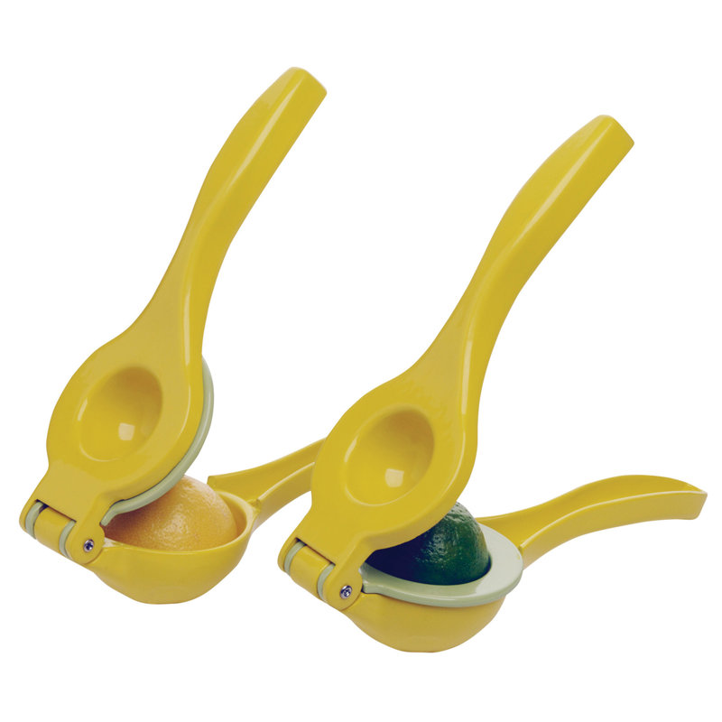 Yellow Aluminum 2-in-1 Lemon and Lime Squeezer