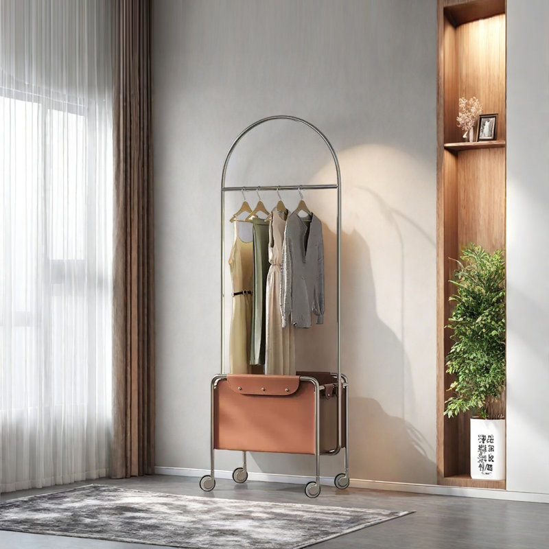 High Quality Coat Rack with Saddle Leather