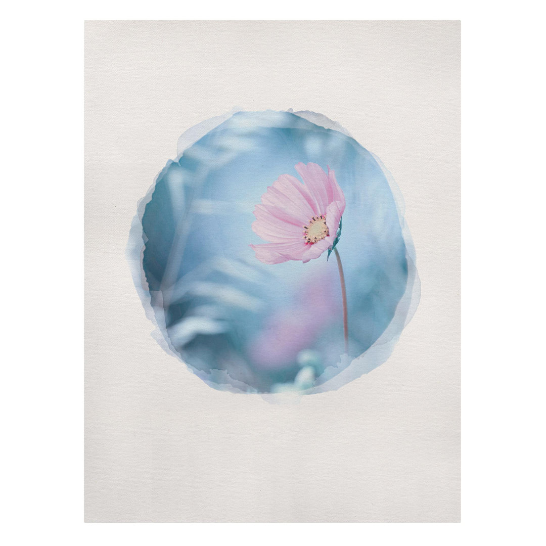 Leinwandbild Aquarell-Blumen in Pastell