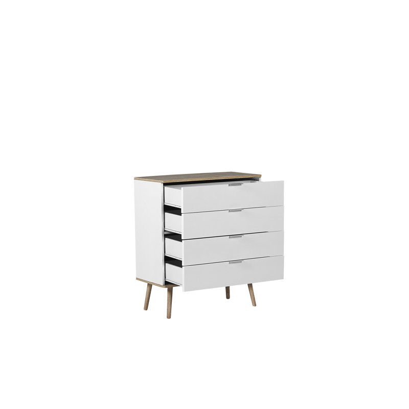Walpi 4 Drawer 79cm W Chest of Drawers, White