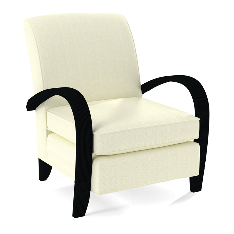 Vero Armchair, White Textured Performance; 0865-91, Black