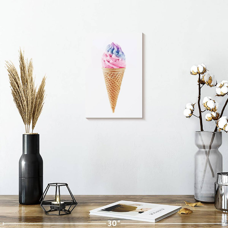 Yarlin Pink Ice Cream, 12" H x 8" W