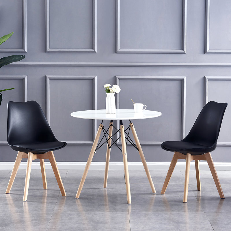 Croxley 116.84cm H Upholstered Side Chair, Black