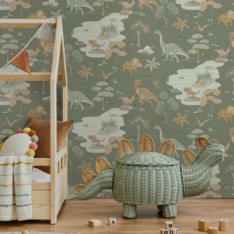 10.05m x 53cm Matte Wallpaper Roll, Green