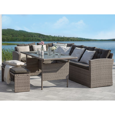 Vici Rectangular Metal Outdoor Dining Table , 80cm cm W 145cm cm D