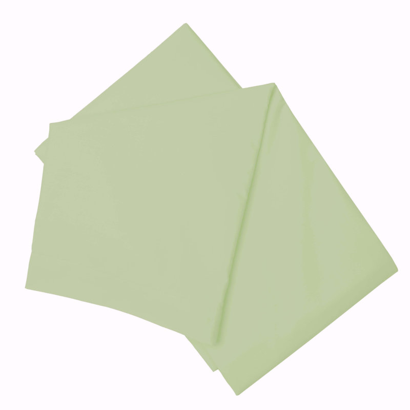 Plain Dye Brushed Cotton Flannelette Flannel Flat Sheet, Double (4'6), Apple