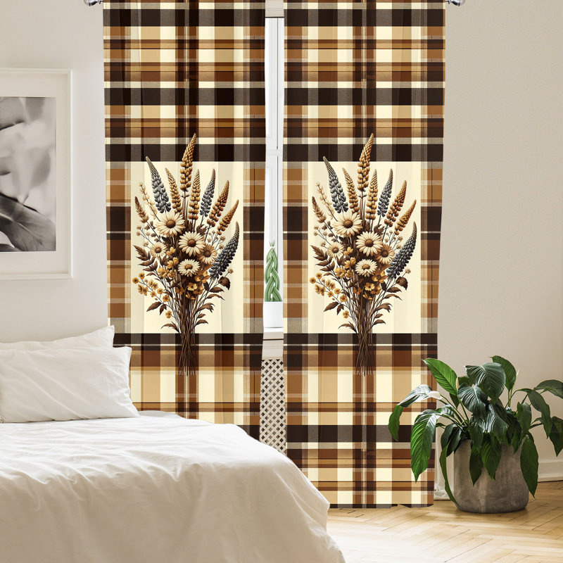 Blue Brushed Microfiber Room-Darkening Curtain Set, 84" Length