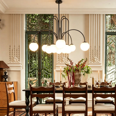 Bradrick 10 - Light Sputnik Glass Bubble Chandelier for Dinning Room