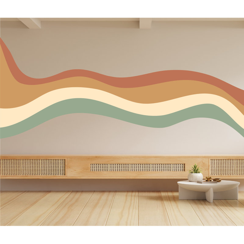 Adhésif décoratif peler et coller Modern Wave pour un intérieur élégant, H 40 po x l 144 po