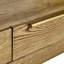 Fallbook Glass Top Coffee Table with Drawers