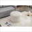 Ottoman Round Storage Footstool with Wooden Shelving | Bedroom Makeup Stool | Ivory Velvet-123499663