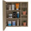 Armoire à pharmacie avec miroir Clifton, cinq tablettes internes, finition pin-333515007