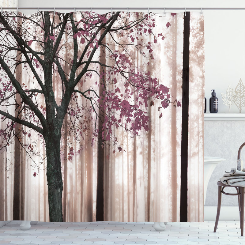 Shower Curtain, 75" H x 69" W, Mauve Taupe