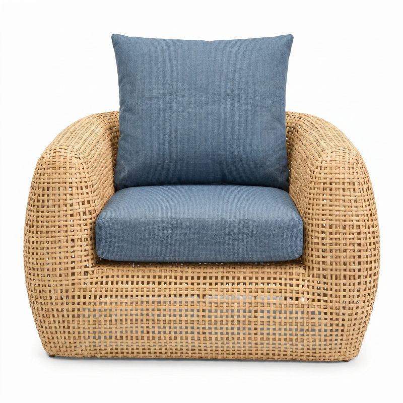 Sydney Sunbrella® Patio Lounge Chair, Canvas Denim