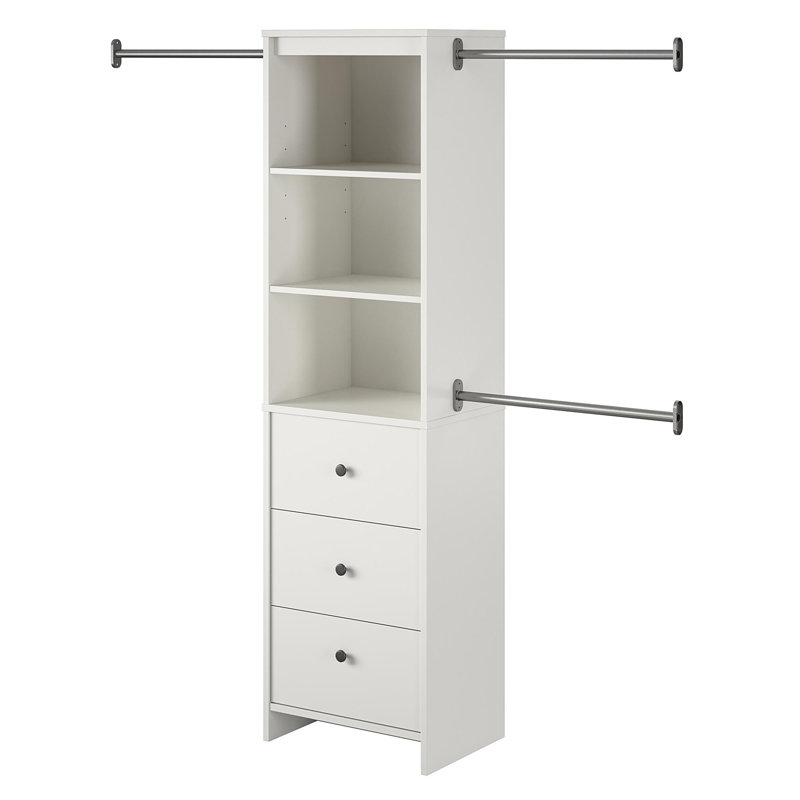 Geren 73.1'' - 89.1'' Closet System, White