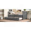 Lit plateforme en bois massif avec lit gigogne et tiroirs-2125296665