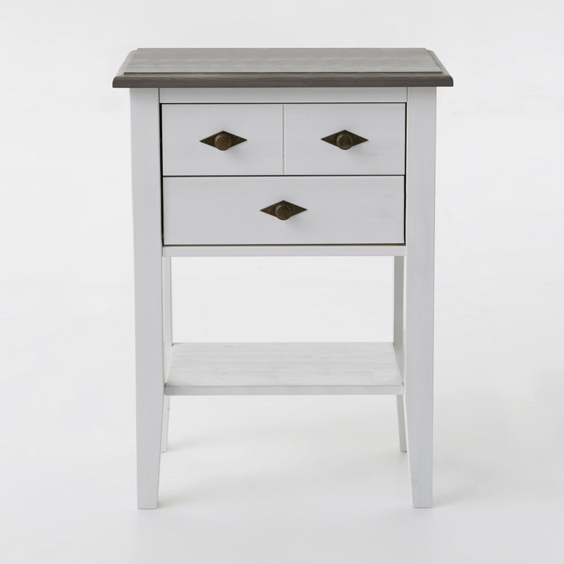 Hojanovice 58cm W Solid Wood Bedside Table