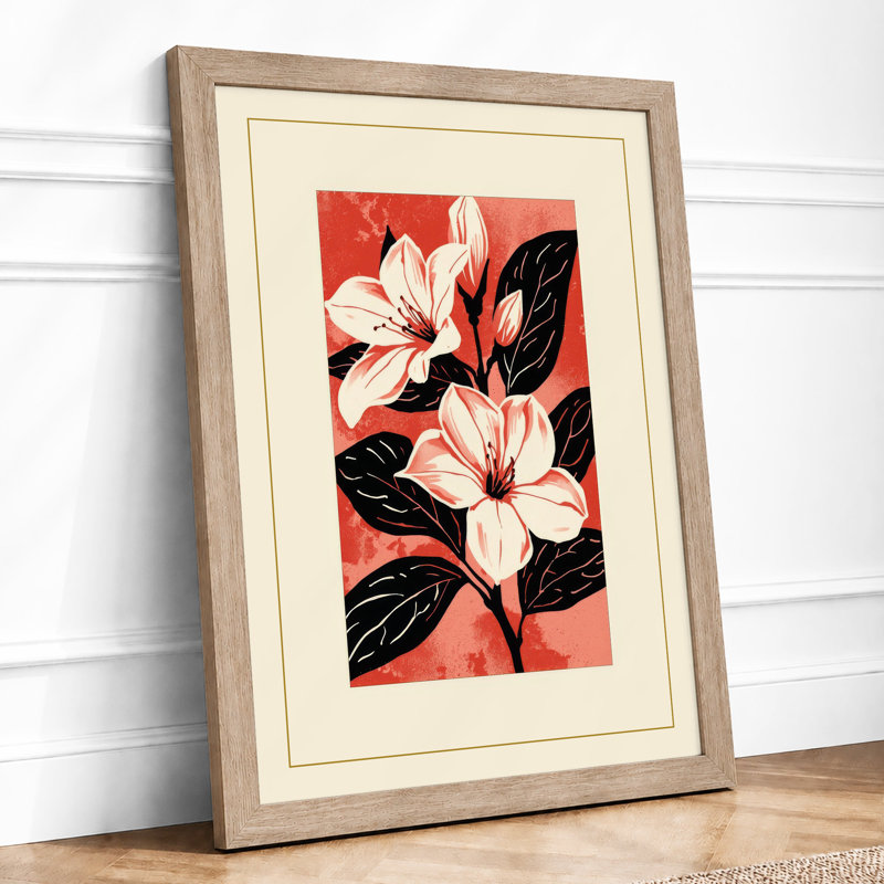 Modernist Blooms Botanical - Print, Oak, A3 - 42.0 x 29.7 cm