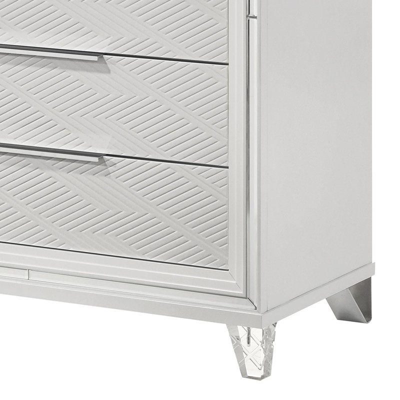 Commode 5 tiroirs pour chambre blanche