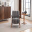 Fauteuil d'appoint de style Mid-Century moderne, fauteuil en forme de nuage avec structure en bois massif, fauteuil en chenille pour salon, chambre à coucher, balcon-1390622457