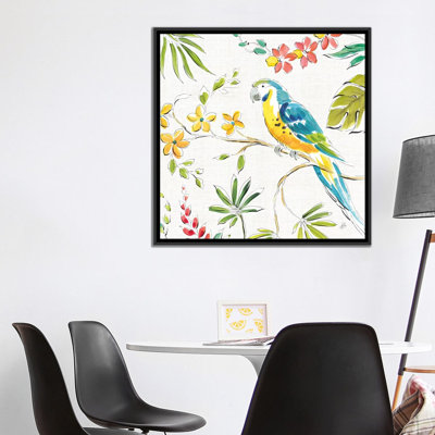 « tropical oasis, white iv », impression sur toile