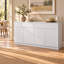 Buffet avec rangement, grande armoire de rangement avec 2 tiroirs et 4 portes, table basse en bois pour la salle à manger-132973443