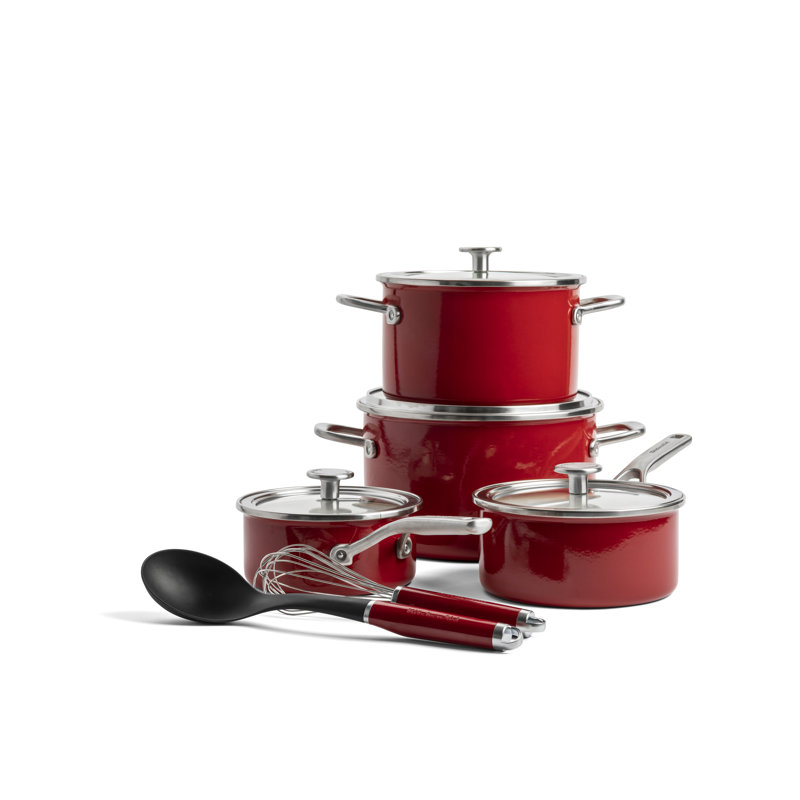 KitchenAid 6 Piece Cast Iron Cookware Non-Stick Set