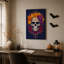 Toile ornée de crâne de sucre entourée d'orange et d'Halloween-29215951