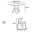 Combinaison de chaise ronde Mid Mid-124363248-124363245