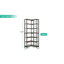 Floki Stainless Steel Corner Bookcase