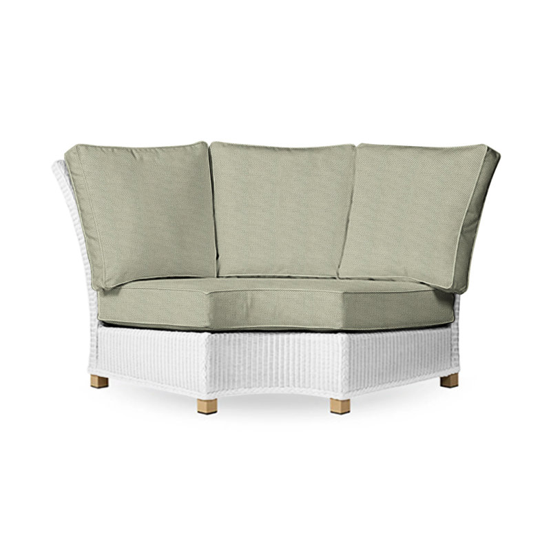 Hamptons Outdoor Corner Wedge Lounge Chair, Cottage Pepper, White