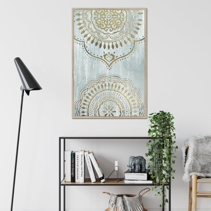 Indigo Mandala I by June Erica Vess - Print, 122cm H x 81cm W, Wrapped Canvas