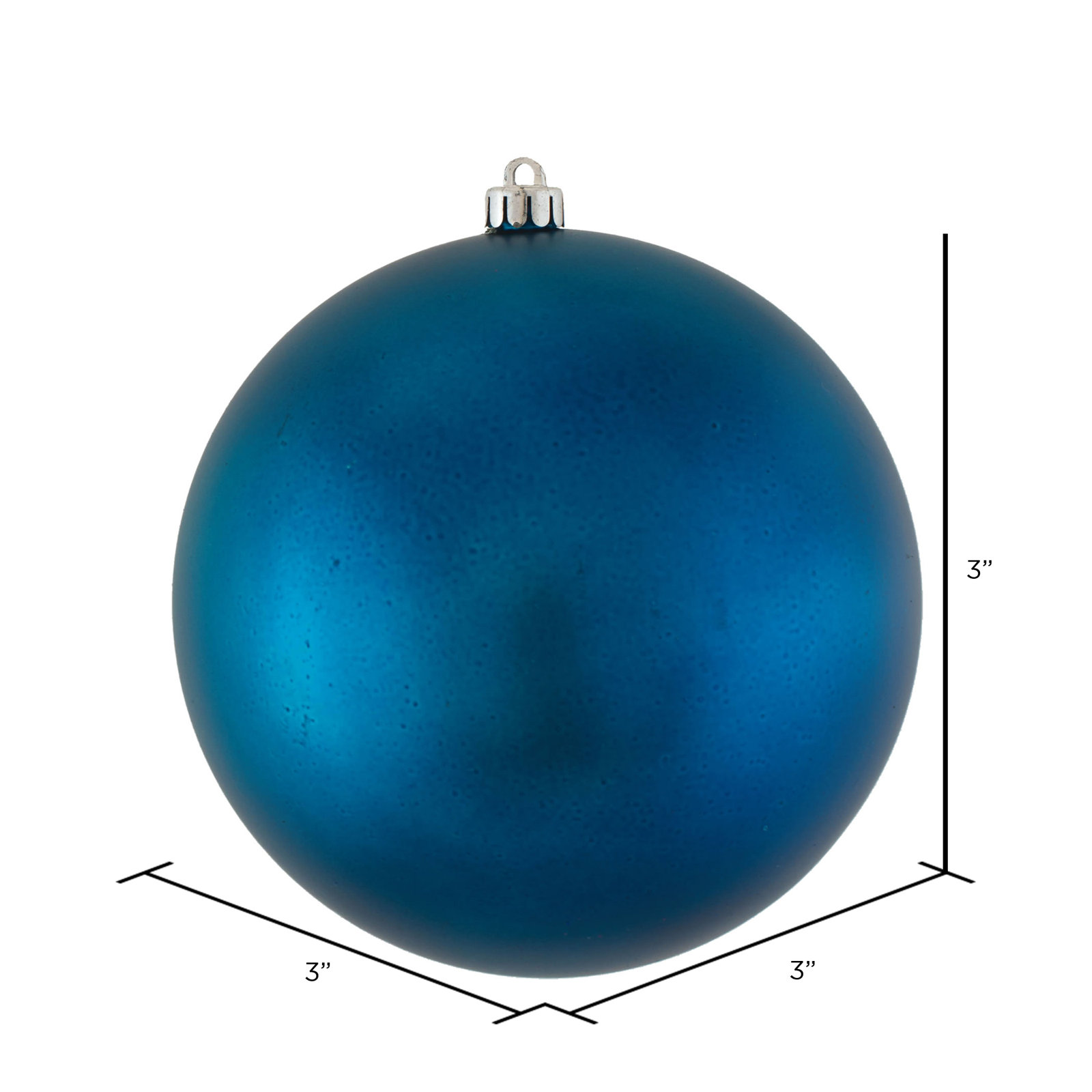 Shatterproof Bauble, 3" H x 3" W x 3" D, Shiny Orchid