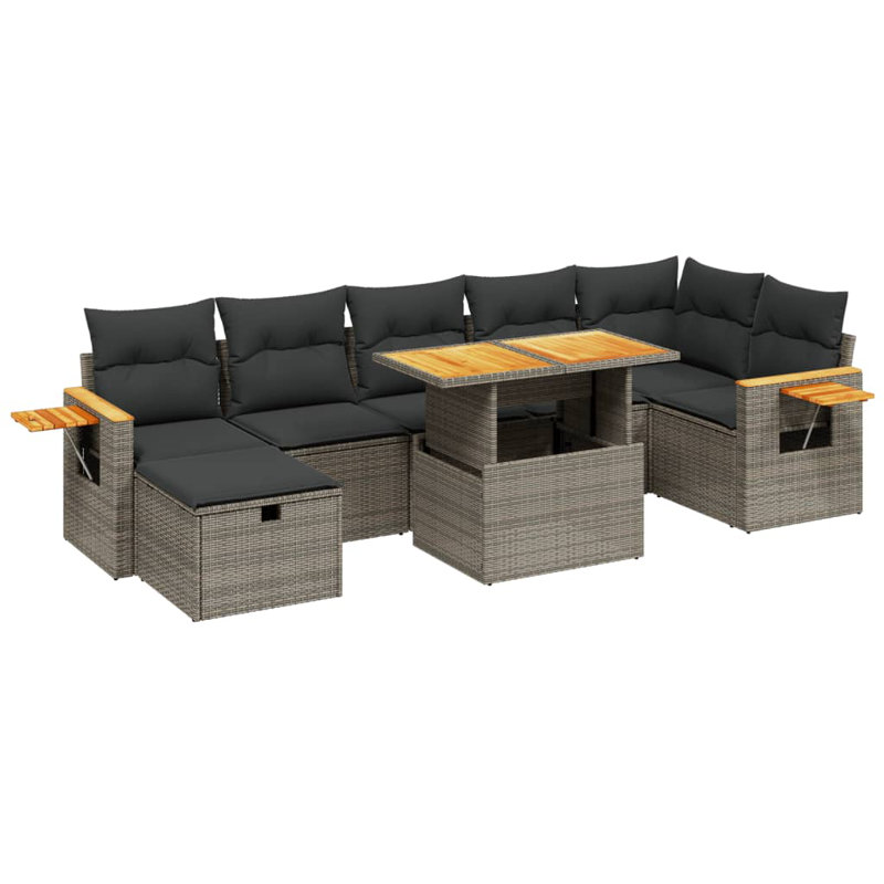 Vidaxl Garden Sofa Set Grey